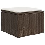 vidaXL Salon de jardin avec coussins 7 Pièces marron résine tressée