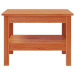 vidaXL Table basse cire marron 55x55x40 cm bois massif de pin