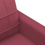 vidaXL Ensemble de canapés 4 Pièces avec coussins rouge bordeaux tissu