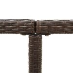 vidaXL Table de jardin Marron 109x107x74 cm Résine tressée et verre