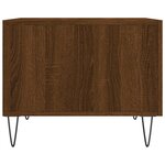 vidaXL Table basse Chêne marron 50x50x40 cm Bois d'ingénierie