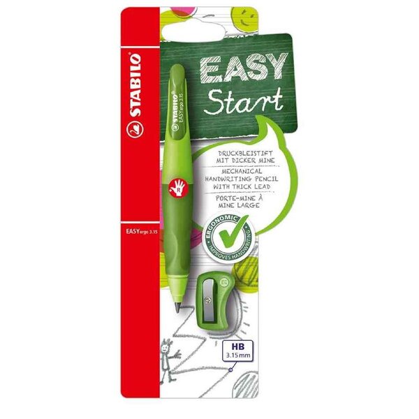 Porte-mine d'apprentissage easyergo 3.15 pour Droitier Vert / Vert foncé x 5 STABILO