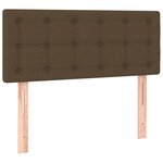 vidaXL Sommier à lattes de lit et matelas et LED Marron foncé 90x200cm