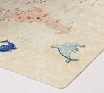 Tapis enfant MONDE 80 x 150 cm - Beige