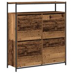 vidaXL Cabinet à chaussures avec 4 tiroirs à rabat en bois ancien 100x34x112 cm