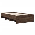 vidaXL Cadre de lit sans matelas chêne marron 90x200cm bois ingénierie