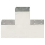 vidaXL Connecteur de poteau Forme en T Métal galvanisé 101x101 mm