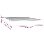 vidaXL Matelas de lit à ressorts ensachés rose 140x210x20 cm velours