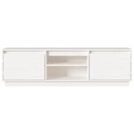 vidaXL Meuble TV Blanc 140x35x40 cm Bois de pin massif