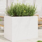 vidaXL Jardinière blanc 90x60x68 5 cm bois de pin massif