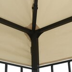 vidaXL Tonnelle avec guirlande lumineuse à LED 3x4 m Crème