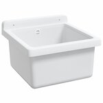vidaXL Lavabo pour montage murale blanc 40x40x24 cm résine