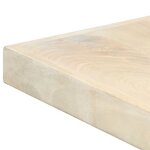 vidaXL Table à manger Blanc 160x80x75 cm Bois de manguier massif