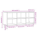 vidaXL Meuble TV gris béton 103 5x30x50 cm bois d'ingénierie