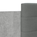 vidaXL Cadre de lit tête de lit et lumières LED gris béton 100x200 cm