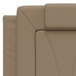 vidaXL Cadre de lit sans matelas cappuccino 120x200 cm similicuir