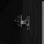 vidaXL Highboard Chêne Noir 69 5x34x180 cm Bois reconstitué