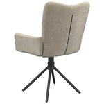 vidaXL Chaises pivotantes à manger lot de 2 Gris clair Velours