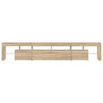 vidaXL Meuble TV avec lumières LED Chêne sonoma 230x36 5x40 cm