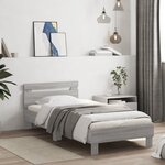 vidaXL Cadre de lit sans matelas avec tête de lit 90x200 cm