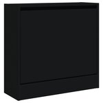 vidaXL Armoire à chaussures noir 60x21x57 cm bois d'ingénierie