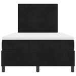 Lit Box Spring vidaXL avec Matelas Noir Petit Double Velours