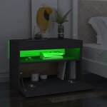 vidaXL Meubles TV avec lumières LED 2 Pièces gris 60x35x40 cm
