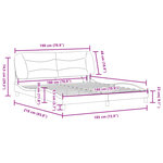 vidaXL Cadre de lit avec LED sans matelas taupe 180x200 cm tissu