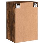 vidaXL Meuble TV mural chêne fumé 40 5x30x60 cm bois d'ingénierie