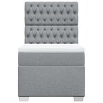 vidaXL Sommier à lattes de lit avec matelas Gris clair 100x200cm Tissu