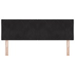 vidaXL Tête de Lit Design Blocs de Diamant Noire 144 cm Velours