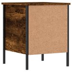 vidaXL Table de chevet chêne fumé 40x42x50 cm bois d'ingénierie