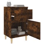 vidaXL Tables de chevet 2 Pièces chêne fumé 40x35x70 cm