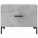 vidaXL Tables basses 2 Pièces gris béton 50x50x40 cm bois d'ingénierie