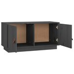 vidaXL Meuble TV Gris 80x34x40 cm Bois de pin massif