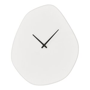 Horloge murale organique Vienna ciment blanc cassé 28 x 33 cm