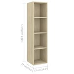 vidaXL Meubles TV muraux 2 Pièces Chêne sonoma Bois d'ingénierie