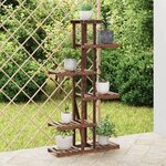 vidaXL Support à fleurs 75x25x140 5 cm bois massif de sapin