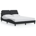 vidaXL Cadre de lit avec LED sans matelas noir 120x200 cm