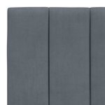 vidaXL Lit avec matelas gris foncé 90x200 cm velours