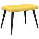 vidaXL Chaise de relaxation avec tabouret Jaune moutarde Tissu