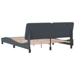 vidaXL Cadre de lit sans matelas gris foncé 160x200 cm velours