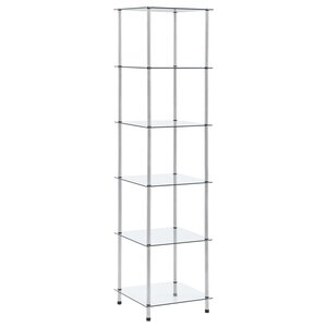 vidaXL Étagère 6 niveaux Transparent 40x40x160 cm Verre trempé