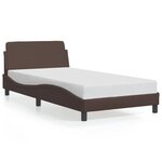 vidaXL Cadre de lit sans matelas marron 100x200 cm similicuir