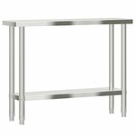 vidaXL Table de travail de cuisine 110x30x85 cm acier inoxydable