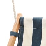 vidaXL Balançoire pour bébé avec ceinture de sécurité Coton Bois Bleu
