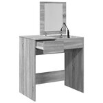 vidaXL Coiffeuse avec miroir sonoma gris 73x46 5x120 cm