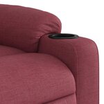 vidaXL Fauteuil inclinable de massage Rouge bordeaux Tissu