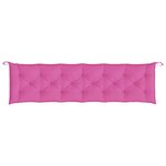 vidaXL Coussin de banc de jardin rose 200x50x7 cm tissu