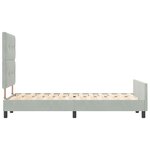 Cadre de lit en velours gris clair vidaXL 120x200 cm